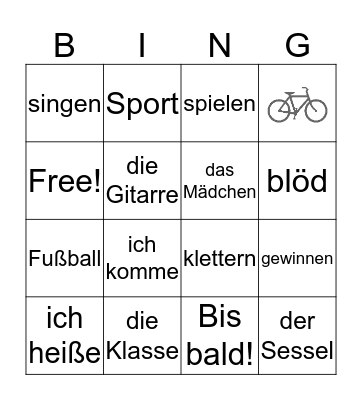 Beste Freunde  Bingo Card