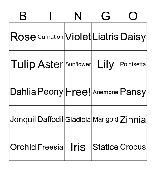 WGC Bingo Card