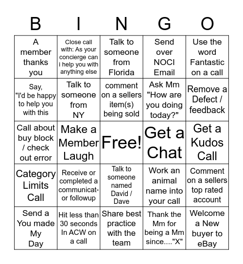 Bingo 3.16.2018 Bingo Card