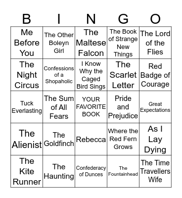 BOOK BINGO Card