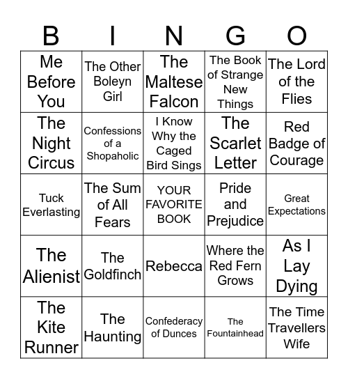 BOOK BINGO Card