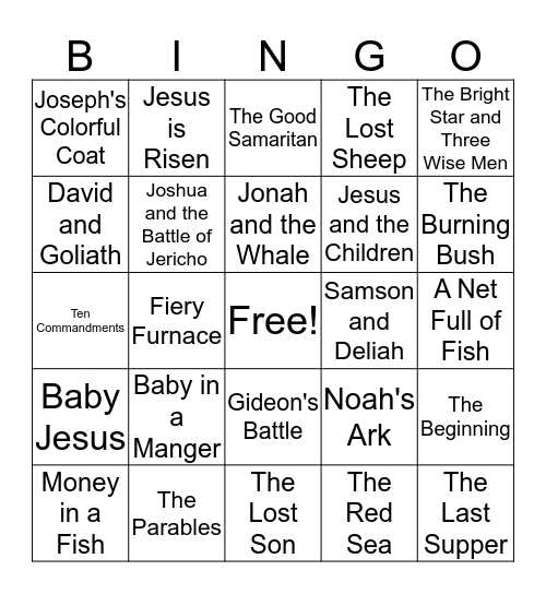 The Word Says Bingo Card
