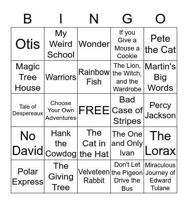 Library Bingo Card