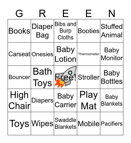 Baby Green Bingo! Bingo Card
