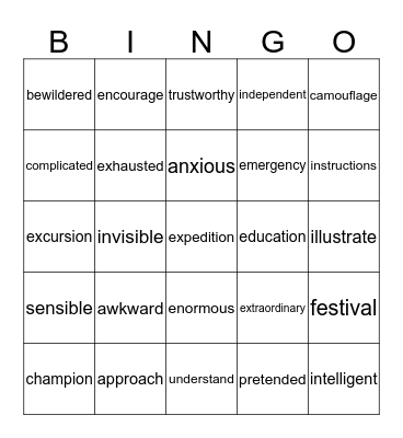 Bingo Card