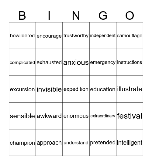 Bingo Card