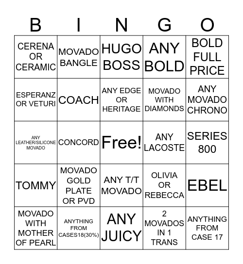 March Week 3 Bingo Card