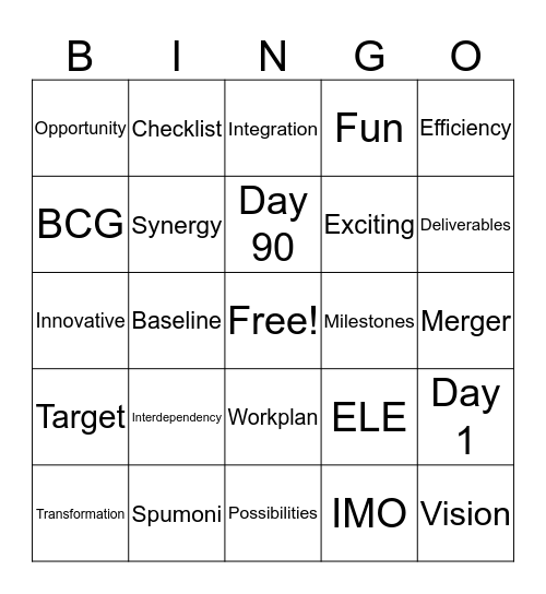 Advocate Aurora Health Bingo Card