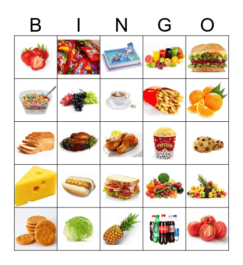 FOOD Bingo Card