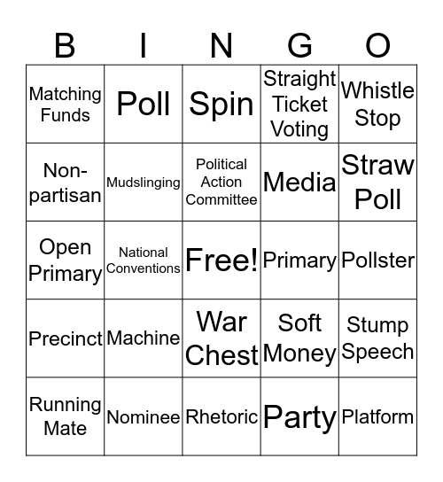 Election  Bingo Card