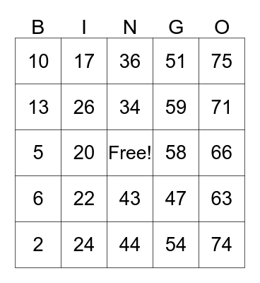Poo's Bingo Birthday! Bingo Card