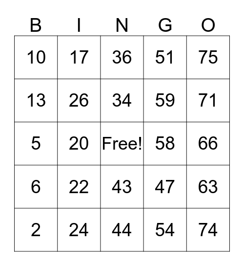 Poo's Bingo Birthday! Bingo Card