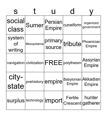 first nine weeks test Review Bingo Card