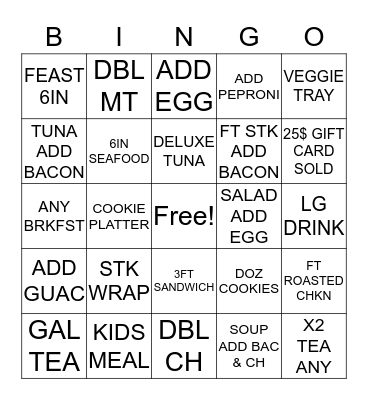 LOTTERY TICKET CHALLENGE Bingo Card