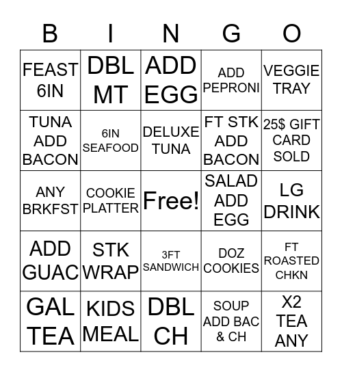 LOTTERY TICKET CHALLENGE Bingo Card