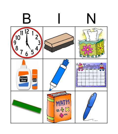 Classroom Bingo Card