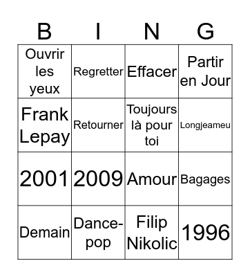 2be3 Bingo Card