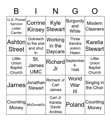 BIRTHDAY CELEBRATION Bingo Card