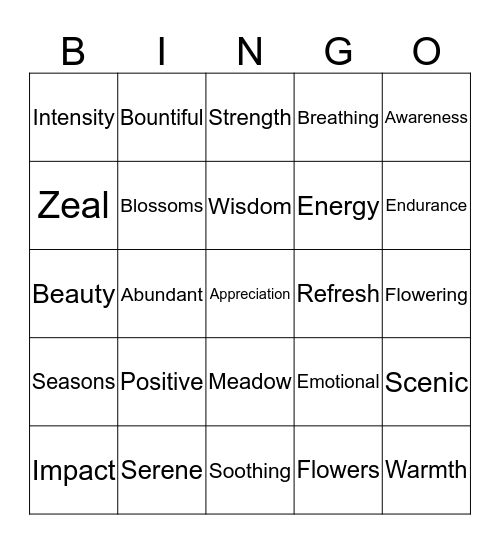 Bingo Card