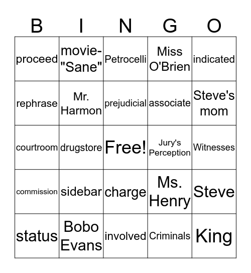 Monster Bingo Card