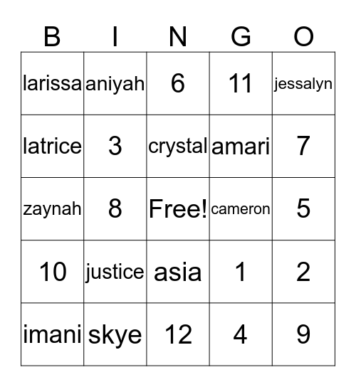 MEET THE POODLES Bingo Card