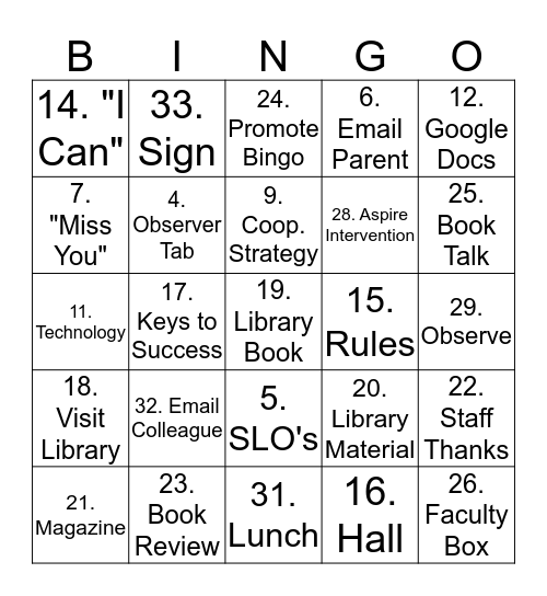 Bingo Card