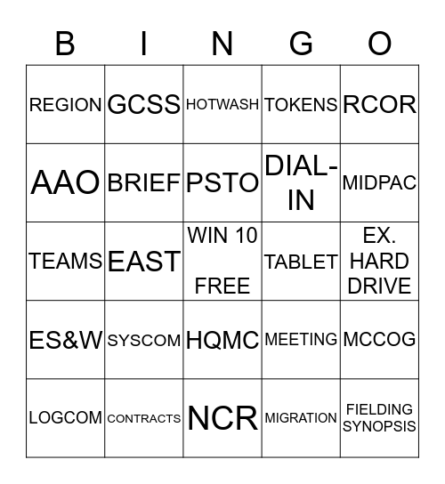 WIN 10 BINGO Card