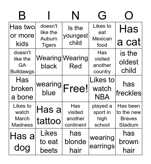 Work Bingo  Bingo Card