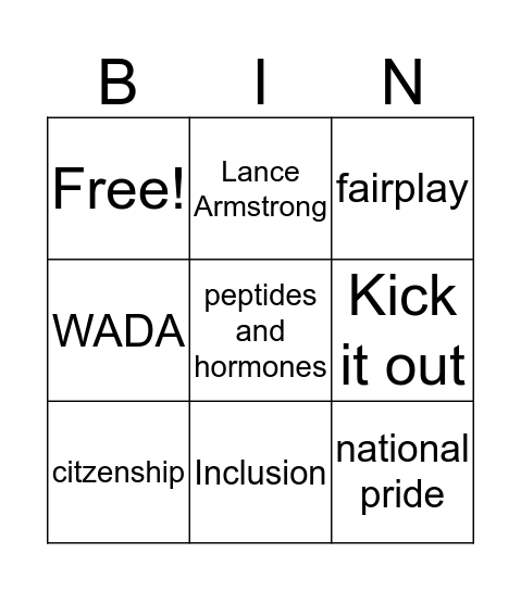 LO2 Bingo Card