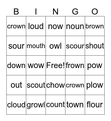 Happy Fall ou/ow Bingo Card