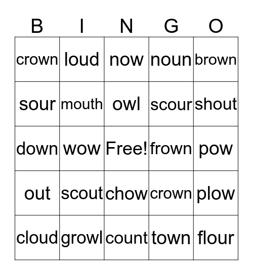 Happy Fall ou/ow Bingo Card