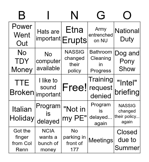 AGS Bingo Card