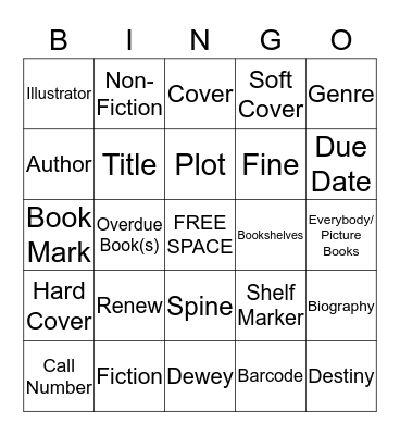 Library Bingo Card