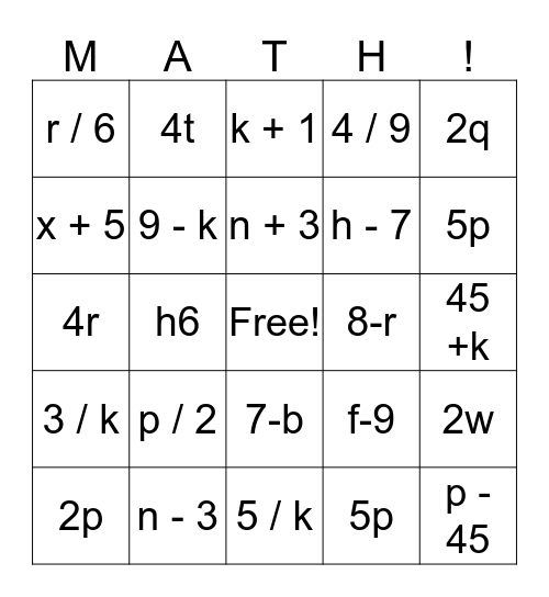 Ms. Murphy's SUPER FUN Bingo Card