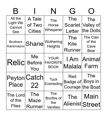 BOOK BINGO Card