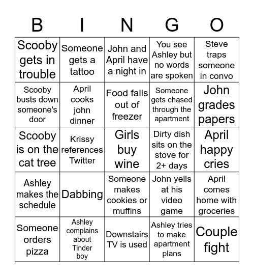 James Bingo Card