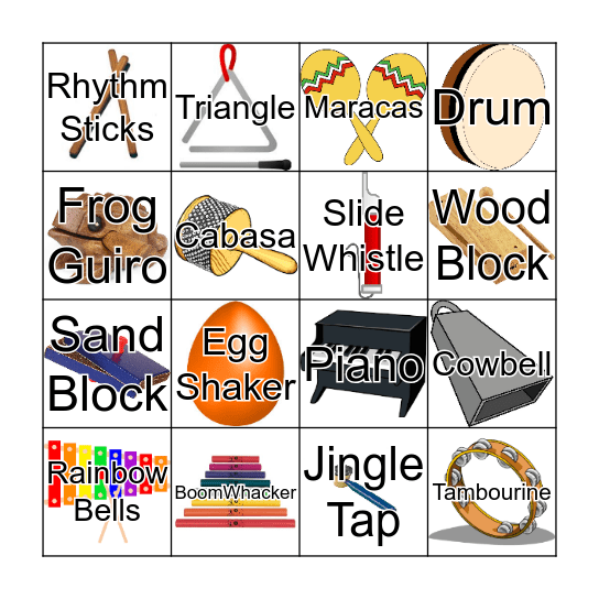 Music BINGO Card