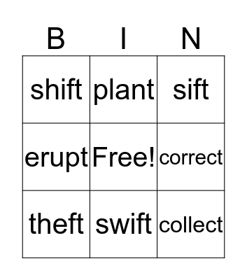 March- Week 4 Bingo Card
