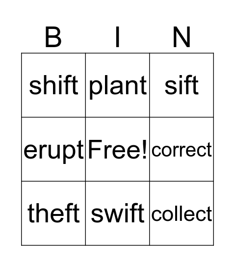 March- Week 4 Bingo Card