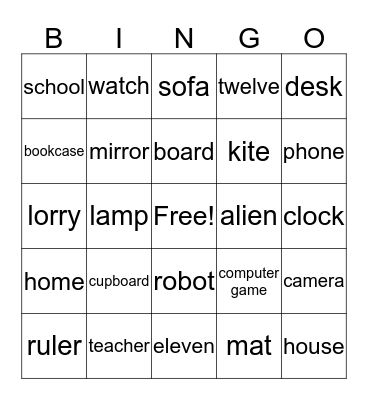 Unit1-4 words review Bingo Card