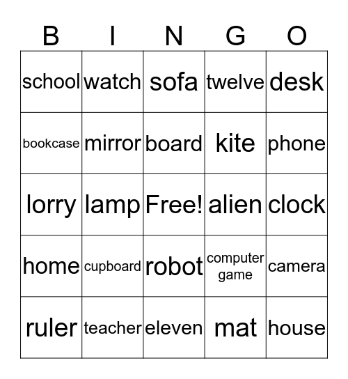 Unit1-4 words review Bingo Card