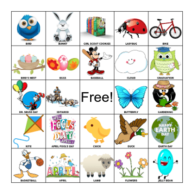 Spring Bingo Card