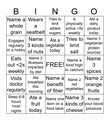 Get to Know Your Co-workers Bingo Card