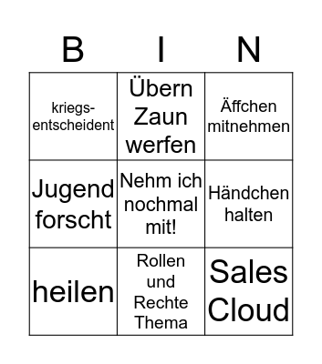 CRM Bullshit Bingo Card