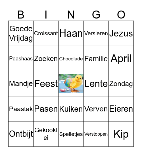 Paas Bingo Card
