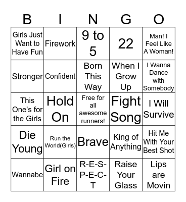 Girl Power Bingo Card