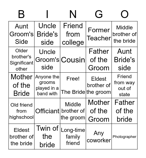 WHO IS GONNA CRY? Bingo Card