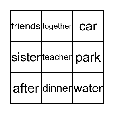 Tibor's Spelling Words Bingo Card
