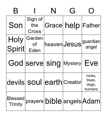chapters 1-4 Bingo Card