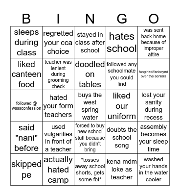 WEST SPRING PT. 2 Bingo Card